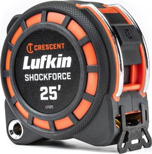 Crescent Lufkin L1125-02 - Tape Measure, Shockforce, G1, Dual Sided, 1-3/16' x 25'