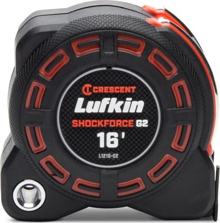 Crescent Lufkin L1216-02 - Tape Measure, Shockforce, G2, 1-1/4' x 16'