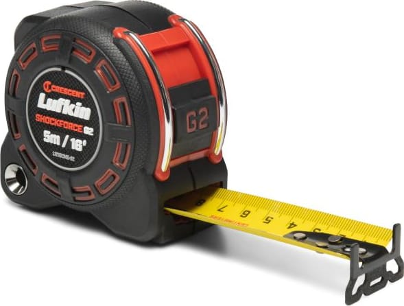 Crescent Lufkin L1216CME-02 - Tape Measure, Shockforce, G2, 1-1/4' x 5m/16'