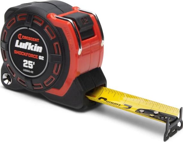 Crescent Lufkin L1225AL-02 - Tape Measure, Shockforce, G2, Auto-Lock, 1-1/4' x 25'
