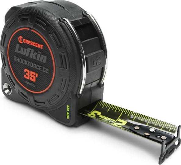 Crescent Lufkin L1235B-02 - Tape Measure, Shockforce, Nite Eye, G2, 1-1/4' x 35'