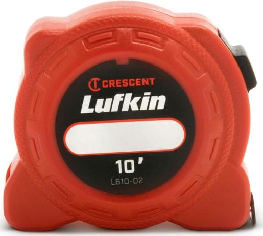 Crescent Lufkin L610-02 - Power Tape Measure, SAE, Steel, 1/2' x 10'
