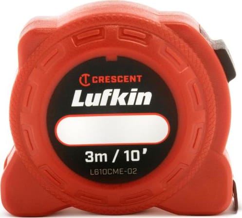 Crescent Lufkin L610CME-02 - Power Tape Measure, SAE/Metric, Steel, 1/2'/13mm x 10'/3m