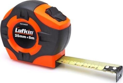 Crescent Lufkin PHV1048CMN - Tape Measure, Power Return, Yellow Clad, A9 Blade, 25mm x 8m