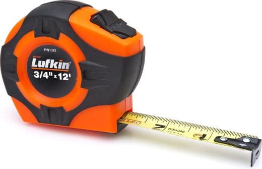 Crescent Lufkin PHV1312DN - Tape Measure, Power Return, Yellow Clad, A4 Blade, Engineer's, 3/4' x 12'