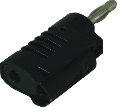 Cal Test CT2013-0 - 4mm DIY Stacking Plug with Solderless Screw - Black (10 Pack)