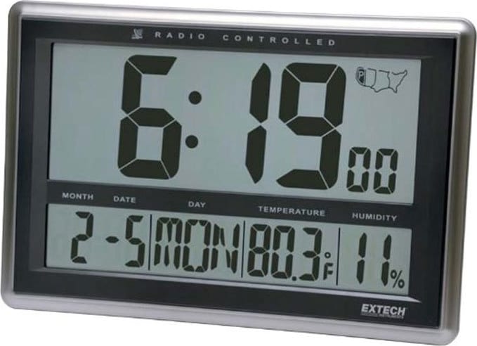 Extech CTH10A - Radio Controlled Wall Clock Hygro-Thermometer