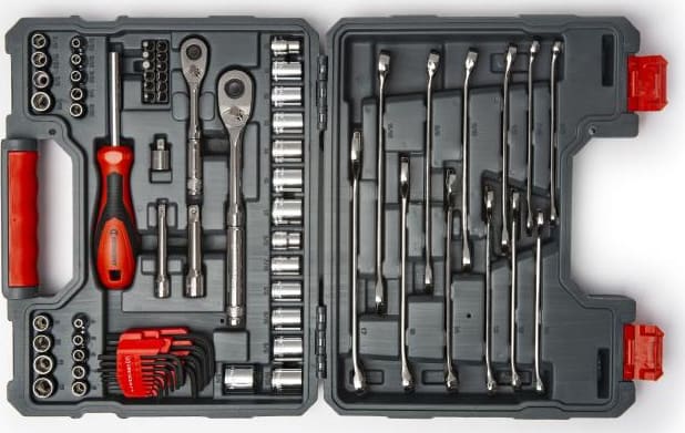 Crescent CTK70C - Mechanics Socket Set, 70 Pc, 1/4in & 3/8in Drive, 6 and 12 Point, Standard SAE/Metric