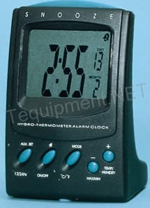 General CV668THBL Digital Vertical Desk Clock with Temp & Humidity