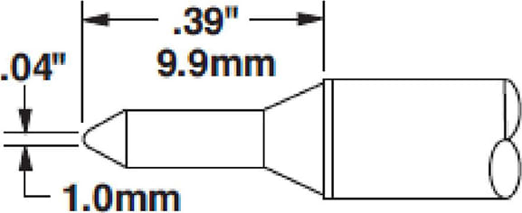 Metcal CVC-5CN0010S Cartridge, Conical, 1mm