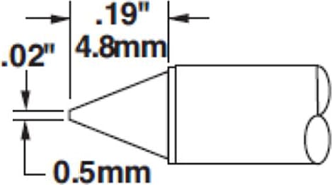 Metcal CVC-5CN4805S Cartridge, Conical, 0.5mm