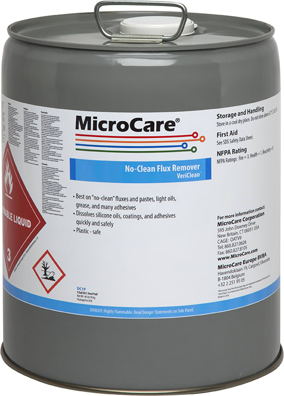 MicroCare MCC-DC1P - No Clean Flux Remover, VeriClean (5 Gallon Pail)