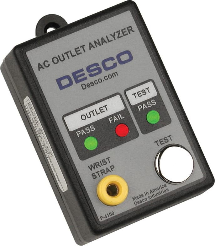 DESCO 98132 - AC Outlet Analyzer / Wrist Strap Tester (120 Volt Version)