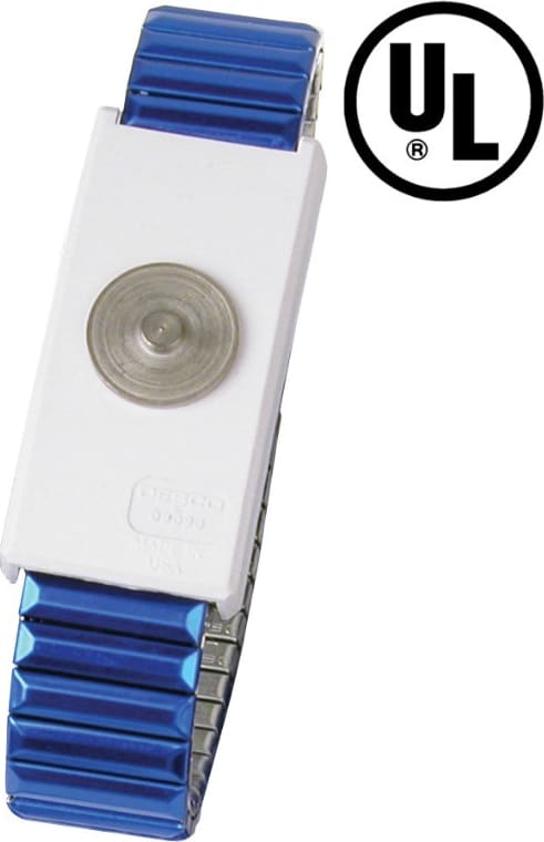Desco 09197 - Wrist Strap Only, Adjustable, MagSnap, Metal, Sapphire