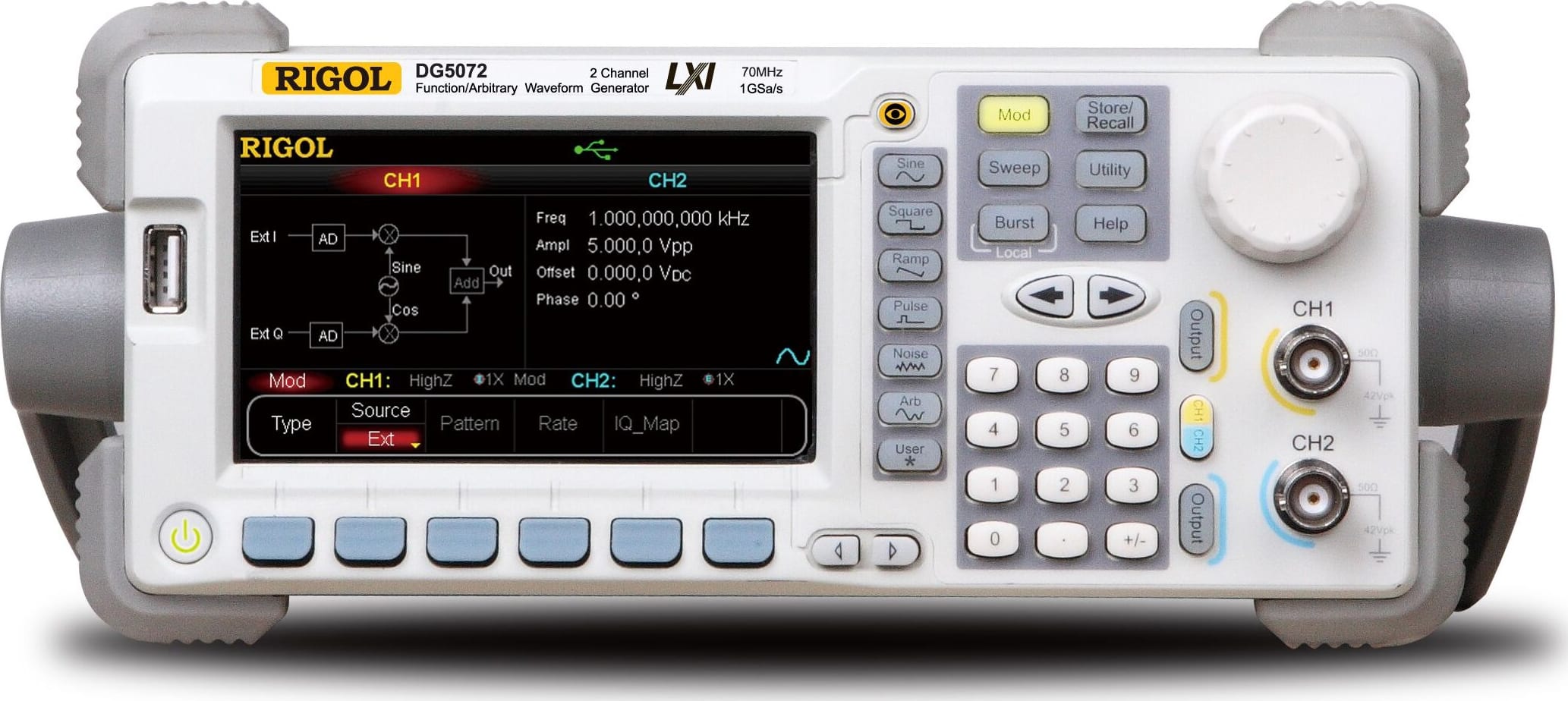 Rigol DG5072 Arbitrary Waveform Function Generator 70 MHz 2 Channel