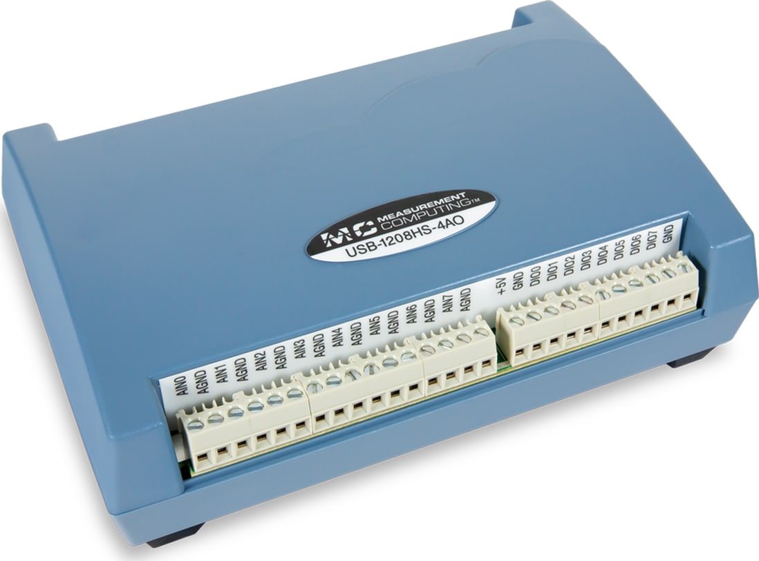 Digilent MCC USB-1208HS-4AO - High-Speed USB DAQ Device (13-bit, 1 MS/s)