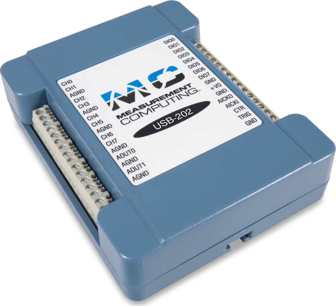 Digilent MCC USB-202 - Single Gain Multifunction USB DAQ Device: 12-bit, 100 kS/s