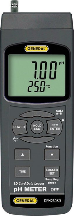 General DPH230SD PH Meter with SD Card Data Logging
