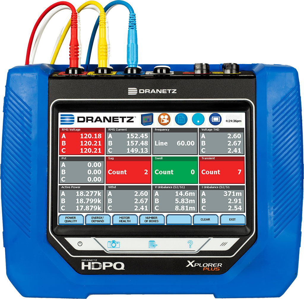 Dranetz HDPQ-P-XAPKG - Xplorer Plus Power Quality Analyzer, No Current Probes/Transformers Package