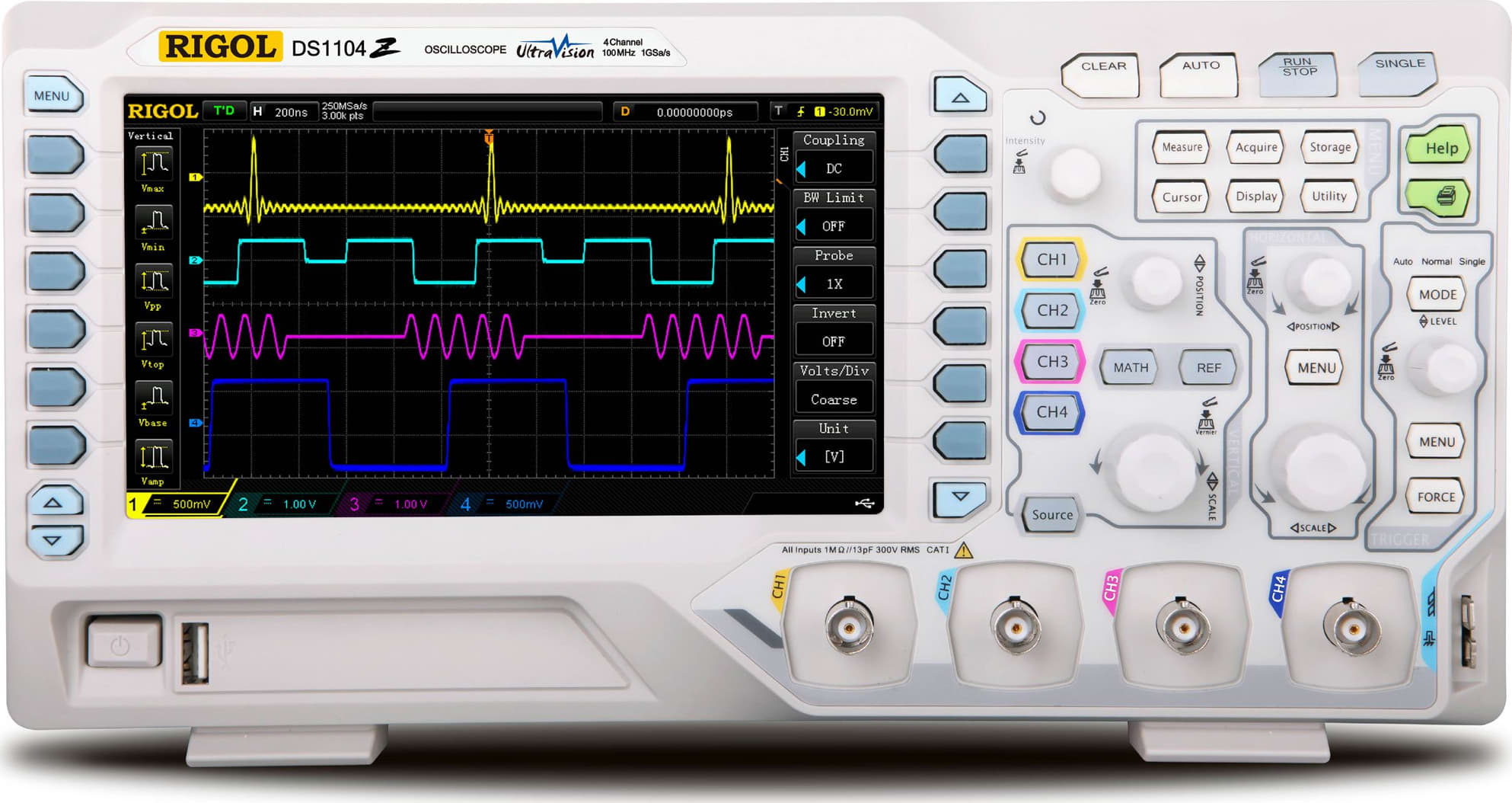 Rigol DS1104Z-DEMO 100 MHz Digital Oscilloscope with 4 Channels Plus 12 Mpt Memory and 1 GSa/sec Sampling