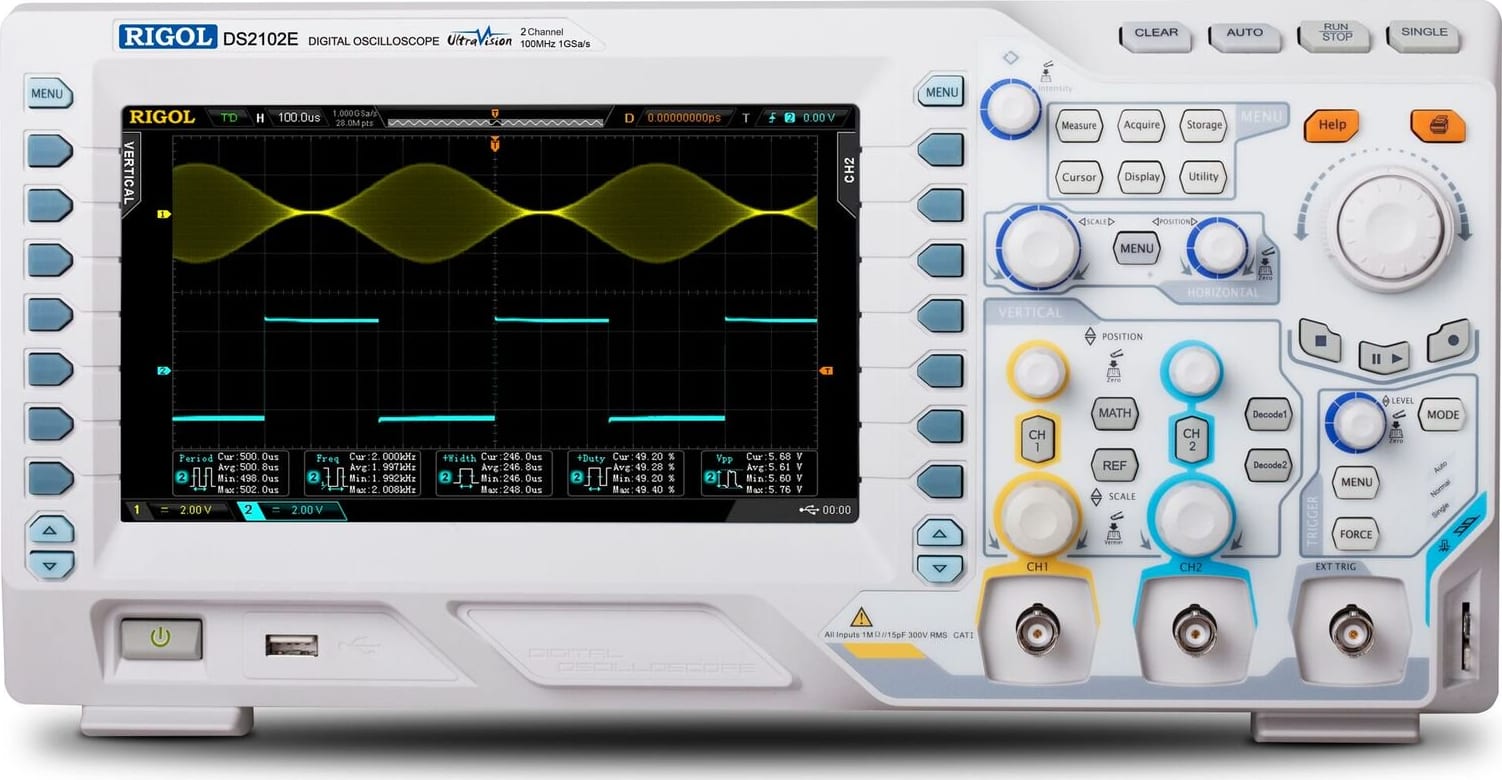 Rigol DS2102E 2 Channel Oscilloscope,100 MHz