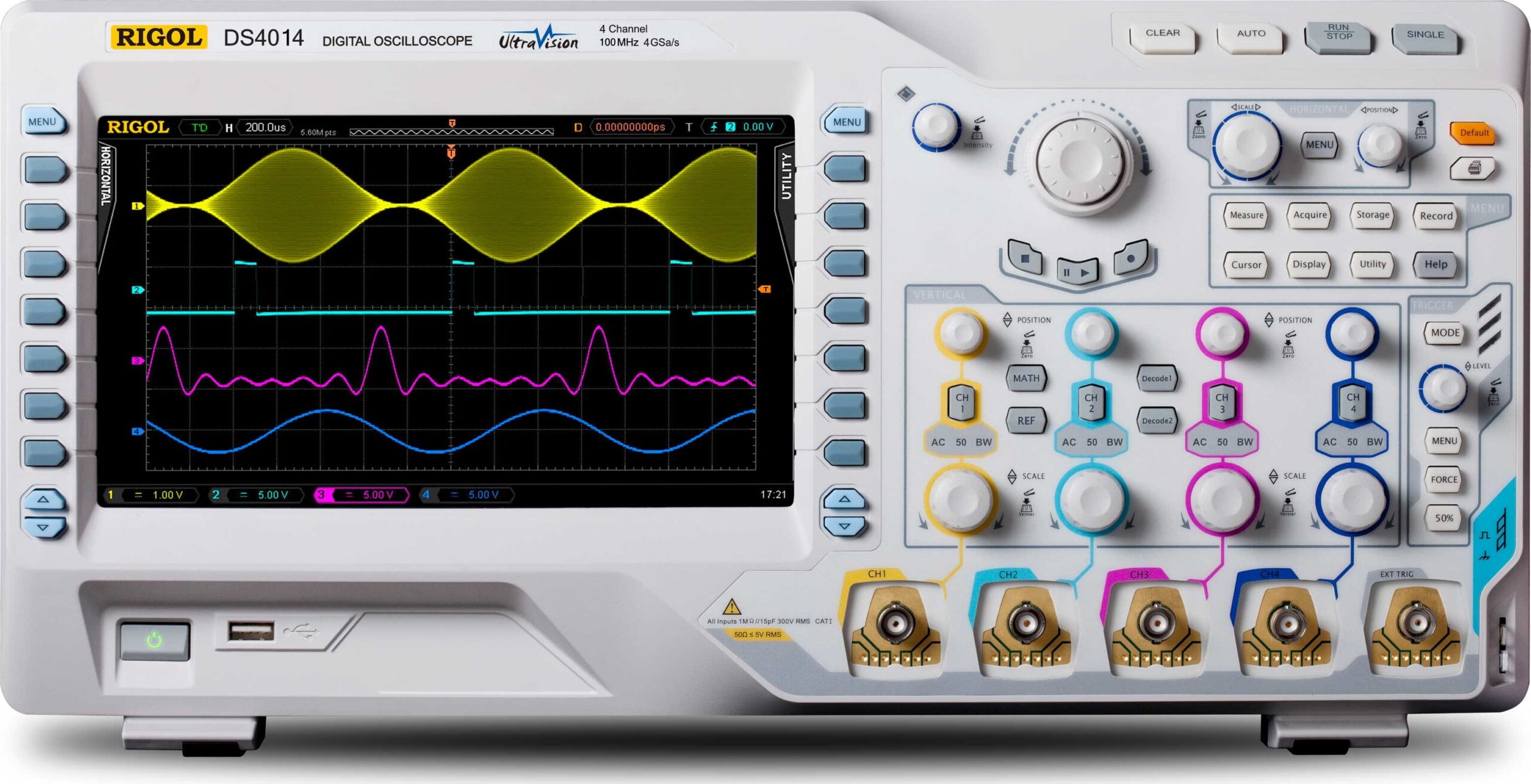 Rigol DS4014 100 MHz Digital Oscilloscope with 4 Channels