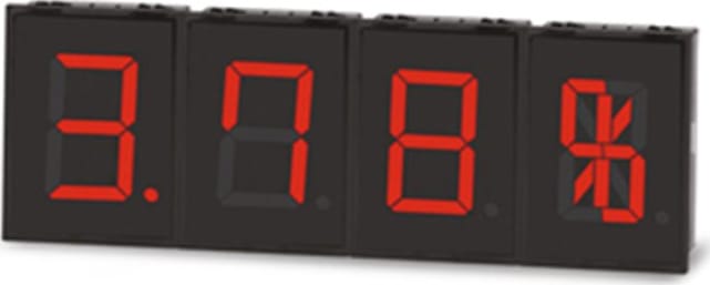 Autonics DS60-RT Display, W33.6 X H60mm LED, Red, 7-Segment