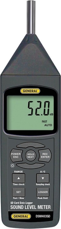 General DSM4203SD Data Logging SD Card Sound Meter-IEC161672-Class 1