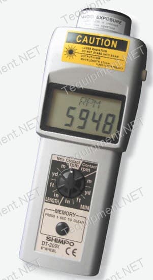 Shimpo DT-209X-S12 Handheld Laser Tachometer USB/analog port for data collection