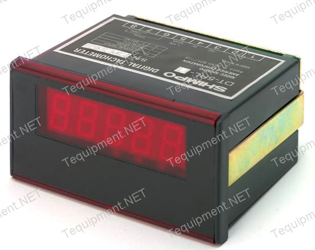 Shimpo DT-5RL-2 Panel Mount Tachometer Accepts NPN Open Collecter