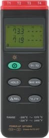 General DT304 Four Channel Thermocouple Thermometer, Includes Two Type-K Probes, Hard Case and Battery