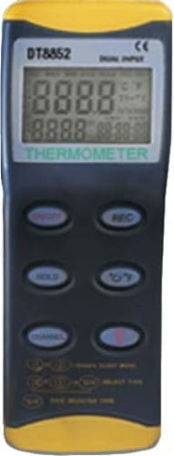 General DT8852CERT Digital Dual Input Thermometer 2 K type probes