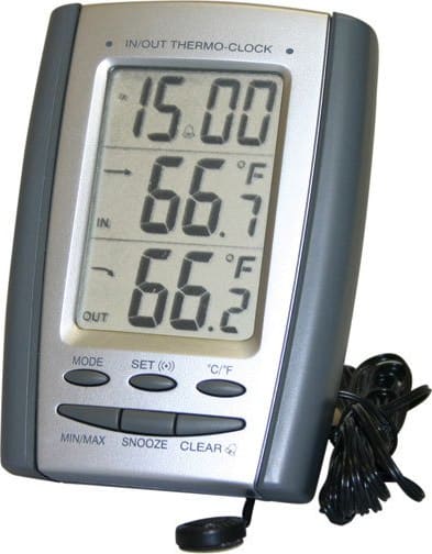 General DT898P Digital Indoor/Outdoor Thermometer & Clock