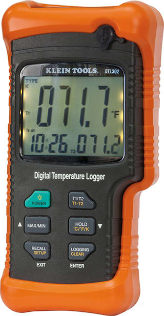 Klein Tools DTL302 - Dual Input Temperature Logger