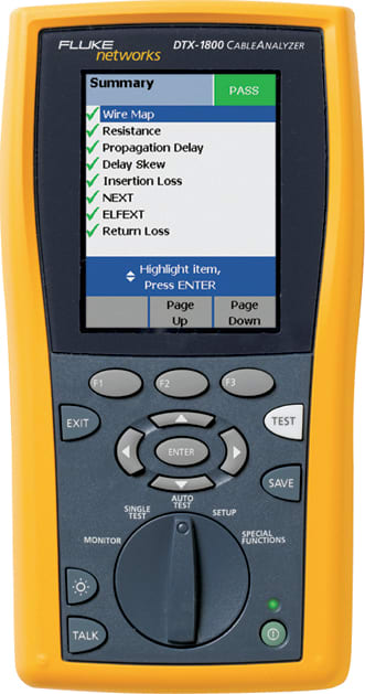Fluke Networks DTX-1800-MO Multi-Mode Copper/Fiber Kit w/ DTX Compact OTDR Module