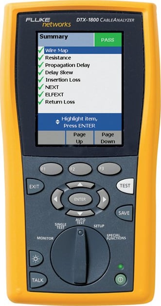Fluke Networks DTX-1800MSO120/GLD DTX 1800 Copper/Fiber/OTDR Kit with 1 Yr. of Gold Support