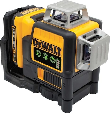 Dewalt DW089LG - Green Line Laser, 3 Way, 12V Max., 360-Degree, Rechargeable