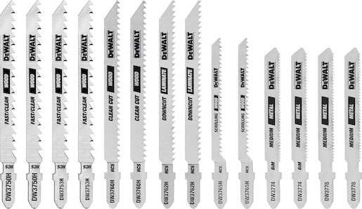 Dewalt DW3742C - T-Shank Jig Saw Blade Set, w/Case, 14 Pcs