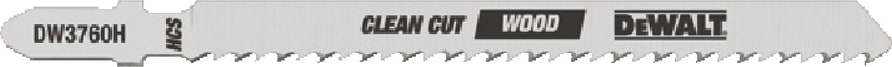 Dewalt DW3760H2 - Jig Saw Blade, 4', 6 TPI, T-Shank, Fast Cut, Wood Cutting