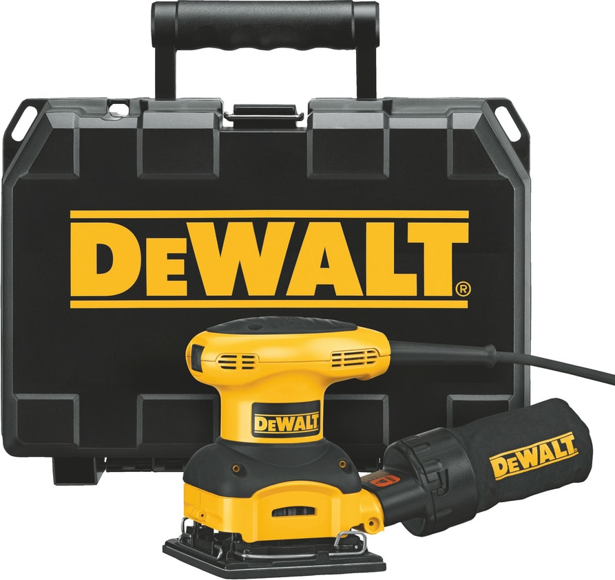 Dewalt DWE6411K - Palm Grip Sander Kit, 1/4 Sheet, 2.4 Amp Motor, Dust-Sealed Switch