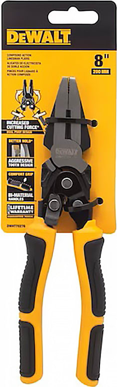 Dewalt DWHT70276 - Plier, Compound Action, Linemans, 10'