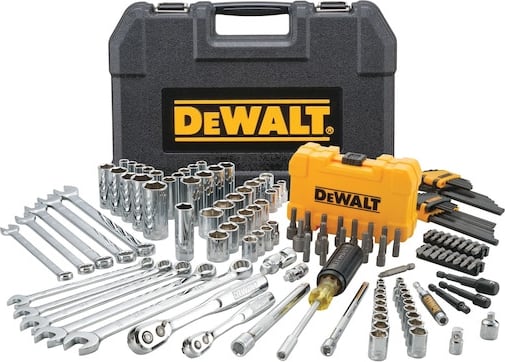 Dewalt DWMT73802 - Mechanics Tool Set, 1/4' & 3/8' Drive, 142 Pieces