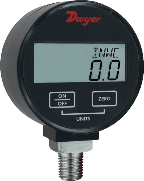 Dwyer DPGW-00 - Digital Pressure Gauge, Range 30' Hg to 0 psi