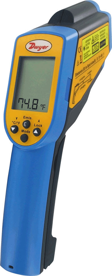 Dwyer IR7 Dual Laser Extended Range Infrared Thermometer