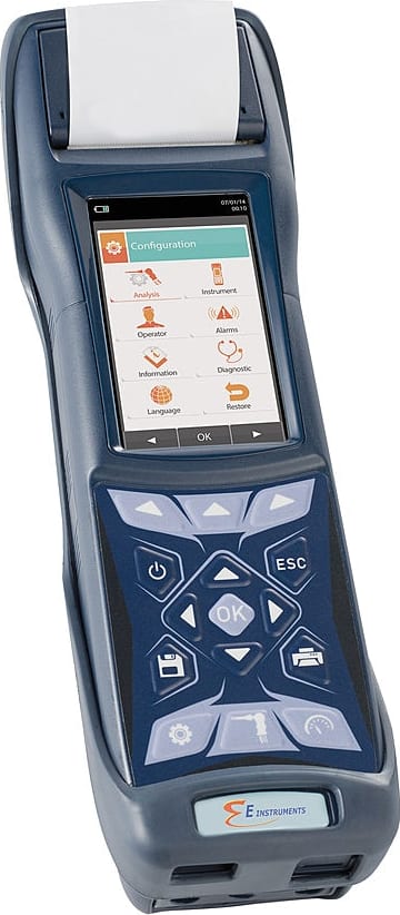 Sauermann BTU1500-DP - Combustion Gas Analyzer, DP Version adds Differential Pressure Manometer Kit (2 Hoses)