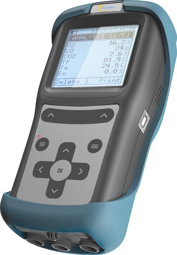 Sauermann E500-1 - Basic Combustion Gas Analyzer Kit with O2, CO, CO2, No Bluetooth, No Apps