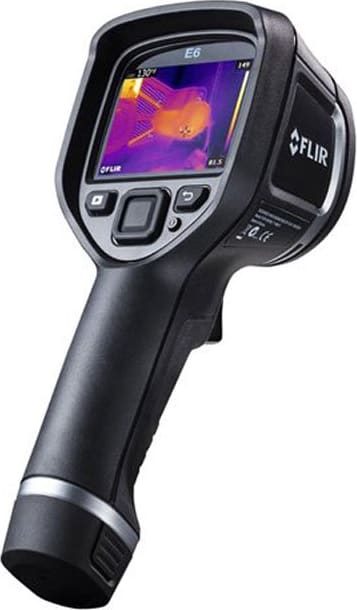 FLIR E6-NIST Building and Industrial Thermal Imagers - Detector Size: 160 x 120 Sensor, Thermal Sensitivity: 60, Temperature Range Max: 482 F, 9Hz