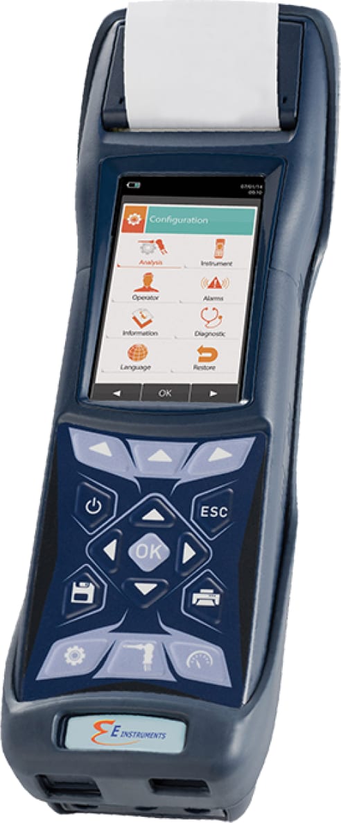 Sauermann E6000-5DC - Emissions Analyzer with 02, CO, NO, NO2, CxHy/HC Sensors