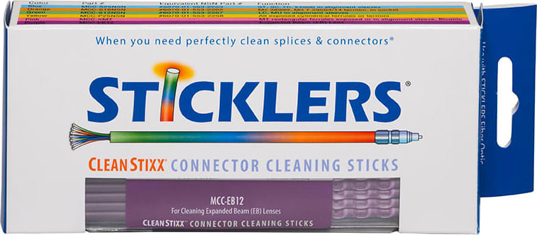 Sticklers MCC-EB12 - EB CleanStixx Cleaning Swabs for Expanded Beam Fiber Connectors