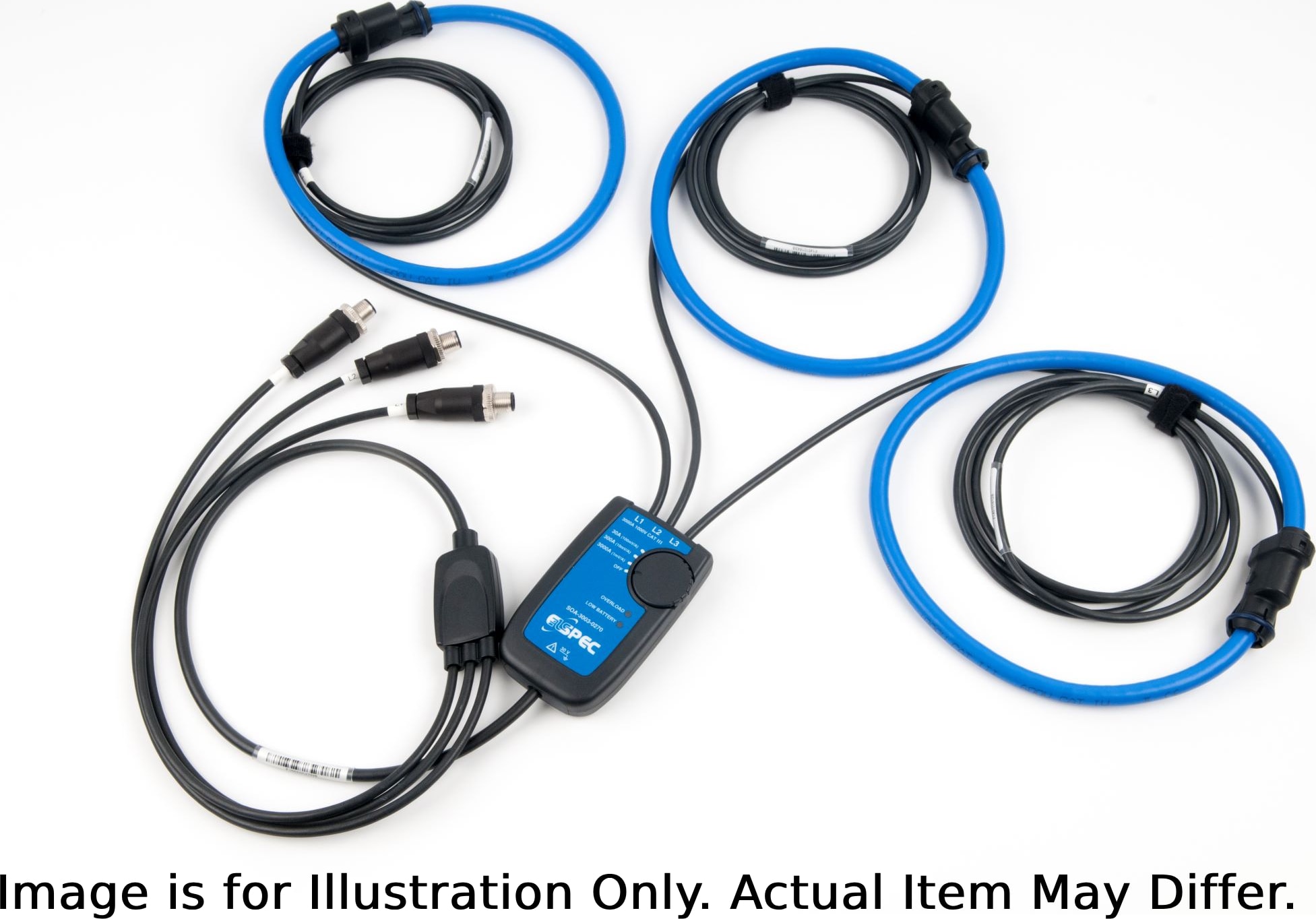Elspec SOA-3003-0271 - Custom Clamp with 3-Flexible Current Probes (Adjustable 30/300/3000A)